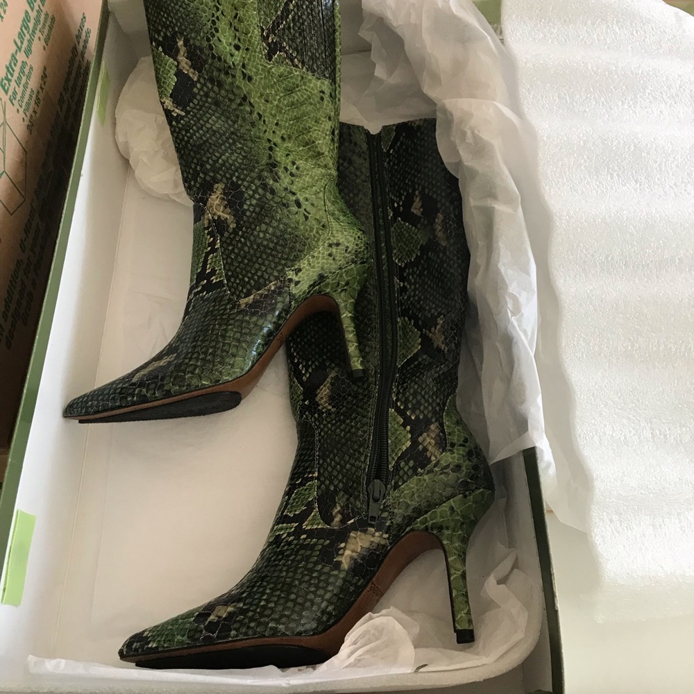 Over the calf snake boots